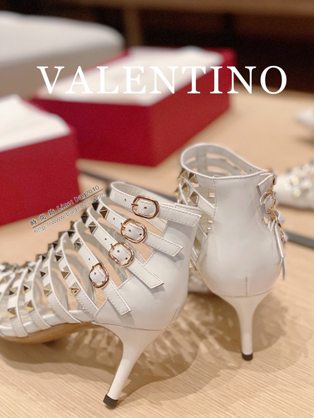 Valentino專櫃原版華倫天奴春夏新款經典五金裝飾女士高跟涼鞋 dx2937